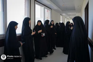 بازدید خواهران خدمه انتظامات حرم مطهر رضوی از خوابگاه &laquo;سرای نجمه خاتون سلام&zwnj;الله علیها&raquo;