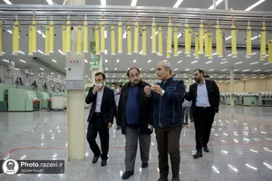 بازدید رئیس بنیاد بهره&zwnj;وری موقوفات آستان قدس رضوی از شرکت نخریسی و نساجی خسروی خراسان