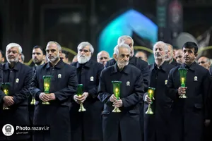 آیین خطبه خوانی شب شهادت امام رضا علیه السلام در حرم مطهر رضوی -1