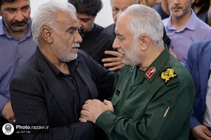 وداع با پیکر فرمانده قرارگاه عملیاتی سجاد سراوان در حرم مطهر رضوی