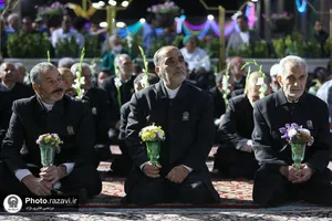 آیین خطبه&zwnj;خوانی شب میلاد امام رضا(علیه&zwnj;السلام) در حرم مطهر رضوی - 1