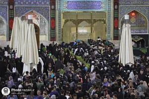 حرم مطهر رضوی در شب رحلت پیامبر اکرم و شهادت امام حسن مجتبی علیهم&zwnj;السلام
