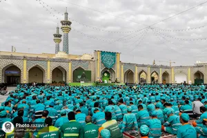مراسم اذن خدمت و تشرف نیروهای خدمات شهری به حرم مطهر رضوی