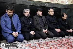 عزاداری روز شهادت امام صادق علیه&zwnj;السلام در حرم مطهر رضوی