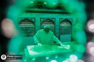 آئین غبارروبی ضریح مطهر امام رضا(ع) برگزار شد