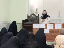 آموزش بهداشت و تغذیه سالمندی ویژه بانوان در زیارتگاه شهید مدرس (ره) 