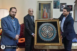 دیدار مدیریت نظارت بر موقوفات آستان قدس رضوی با رضاقلی قهرمان