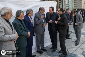 تشییع پیکر محمود فرشیدی در حرم مطهر رضوی