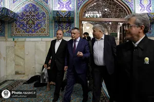 تشرف رئیس مجلس قانون&zwnj;گذاری ازبکستان به حرم مطهر رضوی