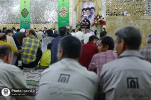 مراسم جشن عید ولادت پیامبر اکرم صلی&zwnj;الله&zwnj;و&zwnj;علیه&zwnj;وآله در تالار ولایت حرم مطهر رضوی 