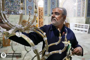 اصلاح ورودی کفشداری شماره 9 حرم مطهر رضوی به منظور تسهیل در تردد زائران