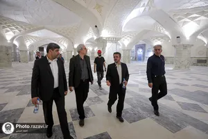 بازدید معاون فرهنگی اجتماعی معاون اول رئیس جمهور از فعالیت&zwnj;های عمرانی حرم مطهر رضوی