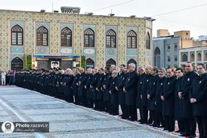 خطبه&zwnj;خوانی خدام بارگاه منور رضوی در چهلمین روز خاکسپاری رهبر شهید انقلاب