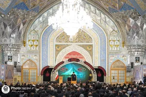 مراسم مقتل خوانی روز عاشورا در حرم مطهر رضوی