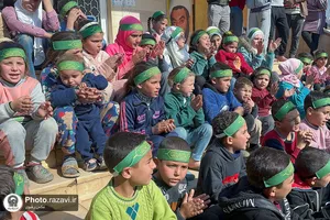 حضور خدام حرم مطهر رضوی بین آوارگان سوری