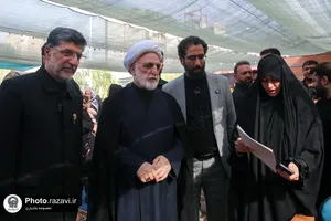 بازدید رئیس قوه قضائیه از موکب دخترانه حضرت نجمه