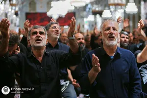 مراسم عزاداری روز تاسوعای حسینی در رواق امام خمینی(ره)
