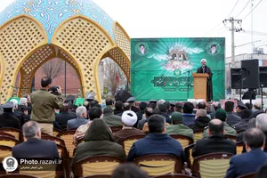آیین رونمایی یادمان شهید گمنام زائرشهر رضوی