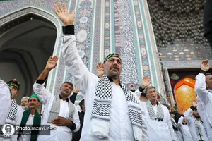 آیین چهارپایه خوانی روز شهادت امام رضا علیه&zwnj;السلام در حرم مطهر رضوی -2