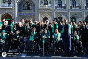 تشرف کاروان توان&zwnj;یابان زیارت اولی&zwnj; سراسر کشور به حرم مطهر رضوی