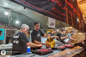 حضور دانش&zwnj;آموزان مدارس امام رضا علیه&zwnj;السلام در راهپیمایی اربعین حسینی