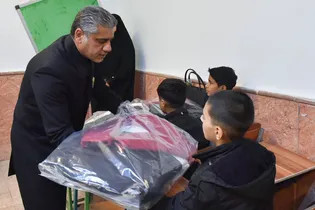 حضور خدام حرم مطهر رضوی در روستای کوشک مهدی