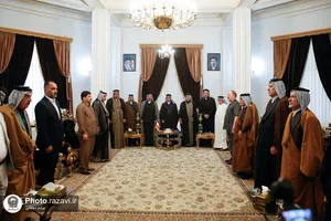 استقبال از شیوخ عشایر عراق در فرودگاه شهید هاشمی&zwnj;نژاد مشهد - 1