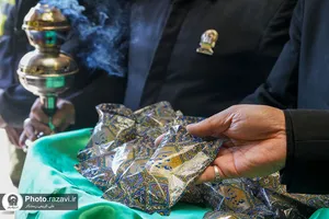 استقبال از زائرین دهه آخر صفر در فرودگاه مشهد