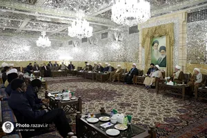 دیدار جمعی از علمای مشهد با شیخ ابراهیم زکزاکی و تولیت آستان قدس رضوی