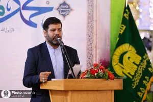 مراسم جشن مبعث پیامبر اکرم ویژه زائران عرب زبان در حرم مطهر رضوی