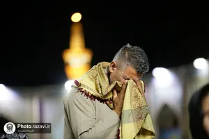 مراسم عزاداری زائران عرب زبان در حرم مطهر رضوی