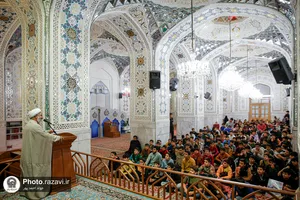 تشرف جمعی از بسیجیان شهرستان جهرم به حرم مطهر رضوی