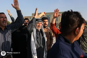 عزاداری زائران عرب زبان در حرم مطهر رضوی