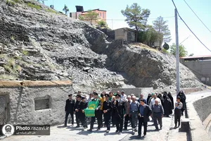 حضور خدام حرم مطهر رضوی در روستای ازغد