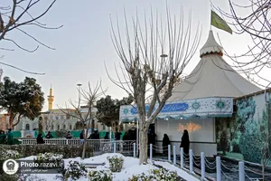 چایخانه حرم مطهر رضوی در ایام ولادت حضرت زهرا سلام الله علیها