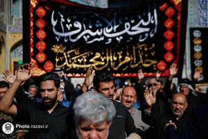 حرم مطهر رضوی در روز شهادت حضرت زهرا سلام&zwnj;الله علیها 
