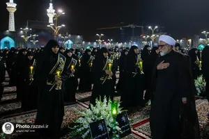 آیین خطبه خوانی شب شهادت امام رضا علیه السلام در حرم مطهر رضوی - 3