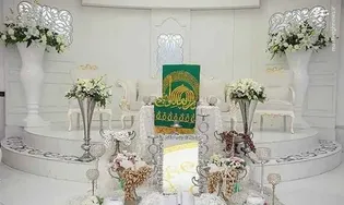 ۱۴ زوج احسان پذیر نرماشیر در سایه مهر رضوی راهی خانه بخت شدند