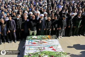 مراسم تشییع پیکر شهدای حادثه تروریستی حرم احمد بن موسی شیراز