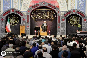 مراسم وداع با پیکر شهید سیدهاشم حسینی در حرم مطهر رضوی