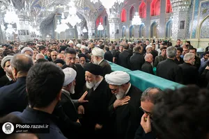 مراسم بزرگداشت آیت الله رئیسی در حرم مطهر رضوی