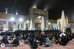 محفل عزاداری اهالی رسانه و فعالان فضای مجازی در حرم مطهر رضوی