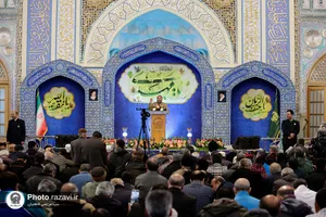 حال و هوای حرم مطهر رضوی در روز نیمه شعبان