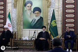 دیدار رئیس جمهور و جمعی از مسئولان کشوری و استانی با تولیت آستان قدس رضوی