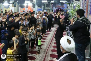 حضور خدام در مراسم عزاداری شهادت امام جواد علیه السلام در مساجد حاشیه شهر