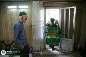 حضور خدام حرم مطهر رضوی در روستای ازغد