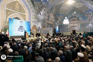 مراسم بزرگداشت آیت الله رئیسی در حرم مطهر رضوی