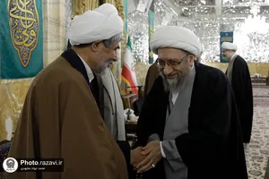 دیدار رئیس تشخیص مصلحت نظام با علما و اساتید حوزه علمیه مشهد مقدس