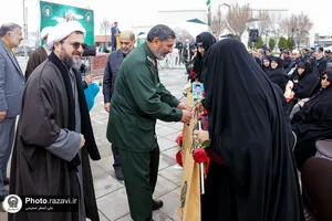 آیین رونمایی یادمان شهید گمنام زائرشهر رضوی