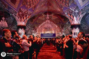 حرم امام رئوف در شب اربعین، حسینی‌تر از همیشه بود